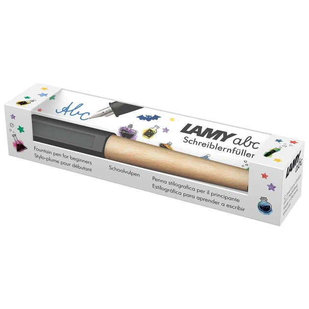 Ручка чорнильна LAMY abc чорна LH (для шульги) чорнила T10 сині (4041754) - Фото 3 Ручка чорнильна LAMY abc чорна LH (для шульги) чорнила T10 сині (4041754) - зображення 3