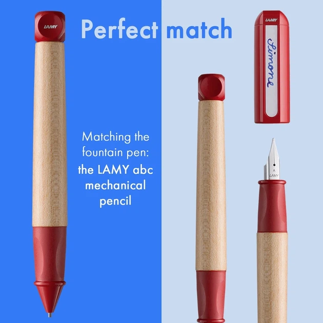 Ручка чорнильна LAMY ABC червона A T10 сині чорнила (4000070) - Фото 5 Ручка чорнильна LAMY ABC червона A T10 сині чорнила (4000070) - изображение 5