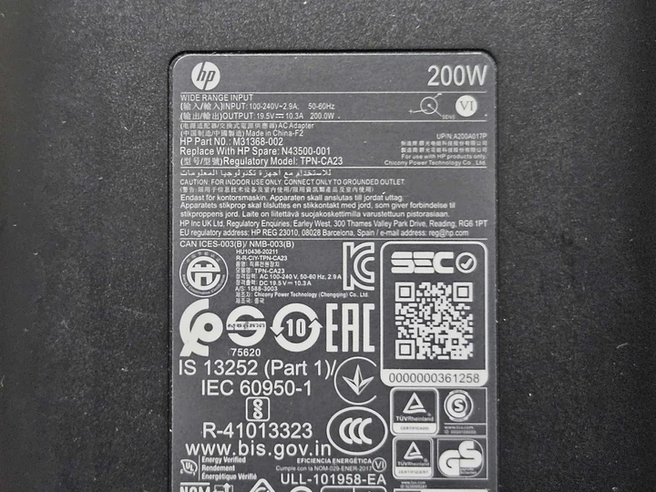 Блок питания для ноутбука HP 200W 19.5V 10.3A 4.5*3.0 - изображение 3