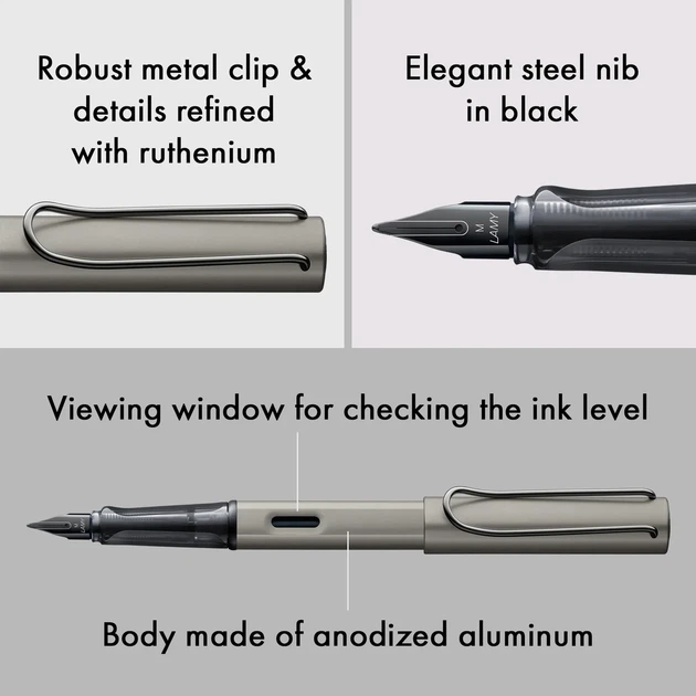 Ручка чорнильна LAMY Lx рутеній EF чорнила T10 сині (4031493) - зображення 5