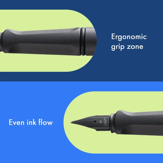 Ручка чорнильна LAMY Safari матова umbra F T10 сині чорнила (4000202) - зображення 5