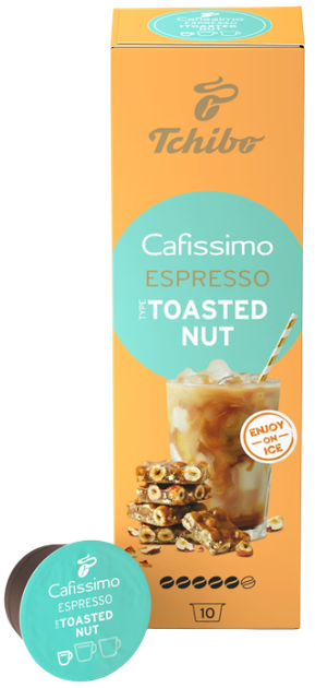 Кофе в капсулах Tchibo Cafissimo Espresso Toasted Nut (коробочка 10 капсул) - Фото 1 Кофе в капсулах Tchibo Cafissimo Espresso Toasted Nut (коробочка 10 капсул) - зображення 1