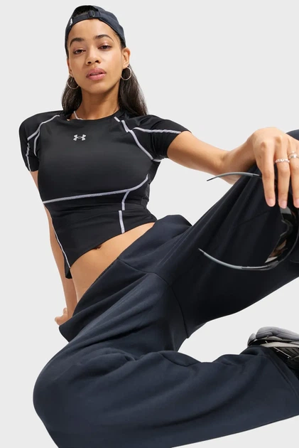 Жіноча чорна футболка HeatGear Elite SS Under Armour XS 6015368-008 - Фото 5 Жіноча чорна футболка HeatGear Elite SS Under Armour XS 6015368-008 - изображение 5