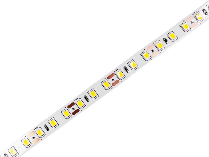 Світлодіодна стрічка 1 м SMD2835 120 LED 12В 10Вт/м IP20 4000-4200K нейтральний білий - зображення 9