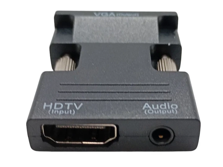 Адаптер HDMI-VGA з аудіо 1080p, конвертер для під'єднання до монітора з VGA-роз'ємом. - зображення 2