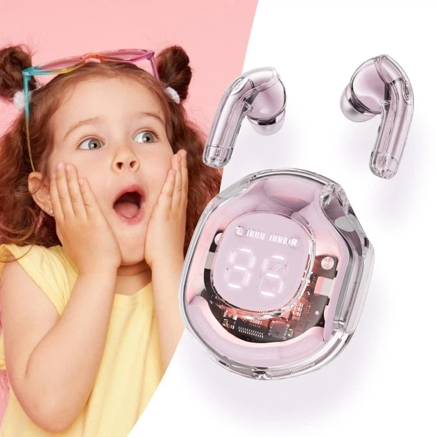 Навушники TWS Ultrapods Pro Bluetooth 5.3 з шумопоглинанням і дисплеєм Рожевий (MX-00008865W) - зображення 2