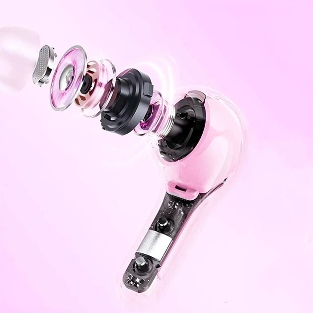 Навушники TWS Ultrapods Pro Bluetooth 5.3 з шумопоглинанням і дисплеєм Рожевий (MX-00008865W) - зображення 6