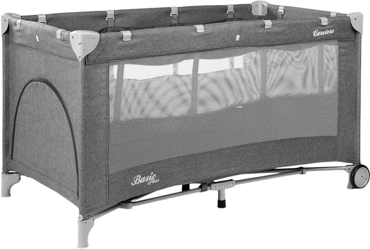 Дорожная кроватка Caretero Basic Plus graphite 125×66 ×75.5 см (5903076302564) - Фото 2 Дорожная кроватка Caretero Basic Plus graphite 125×66 ×75.5 см (5903076302564) - изображение 2