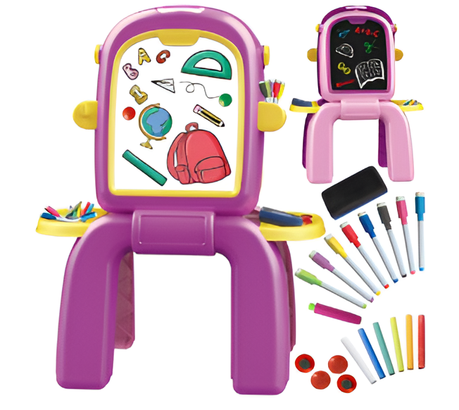Tablica dwustronna Woopie 2 w 1 Stolik do malowania (5906280653071) - obraz 6