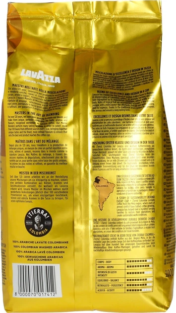 Кава в зернах Lavazza Tierra Colombia 100% Arabica 1 кг (8000070017412) - зображення 2