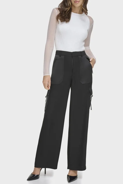 Жіночі чорні карго DKNY 6 P3JKNV51 - Фото 2 Жіночі чорні карго DKNY 6 P3JKNV51 - изображение 2
