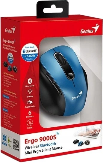 Mysz Genius Ergo 9000S Wireless/Bluetooth Blue (31030038401) - obraz 8