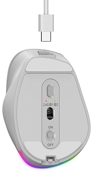 Mysz Genius Ergo 9000S Pro Wireless/Bluetooth Pine Wood (31030039407) - obraz 4
