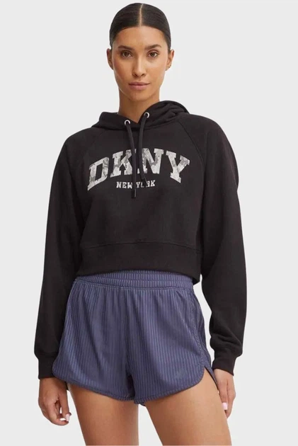 Жіноче чорне худі DKNY S DP4T9938 - Фото 2 Жіноче чорне худі DKNY S DP4T9938 - зображення 2