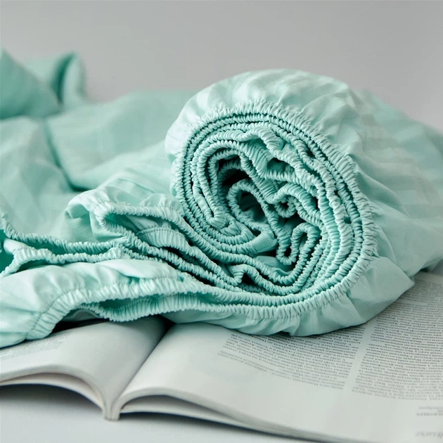 Простынь на резинке Moon&Star Stripe Mint Satin Stripe 100х190х25 см (MS-850005445) - Фото 4 Простынь на резинке Moon&Star Stripe Mint Satin Stripe 100х190х25 см (MS-850005445) - изображение 4