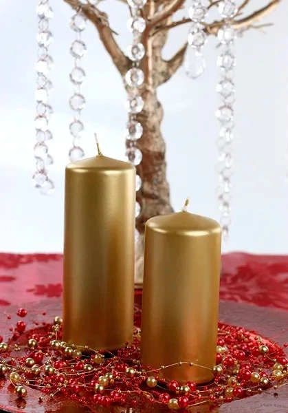 Zestaw świec PartyDeco metalizowane 15 x 6 cm 6 szt. Złote (ZES5902230730960) - obraz 3