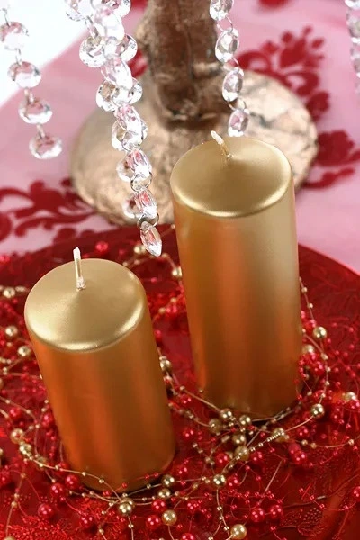 Zestaw świec PartyDeco metalizowane 15 x 6 cm 6 szt. Złote (ZES5902230730960) - obraz 4