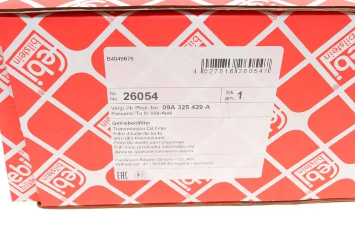 Фільтр АКПП VW Sharan 1.8-2.8 95-10 FEBI BILSTEIN 26054 - изображение 8