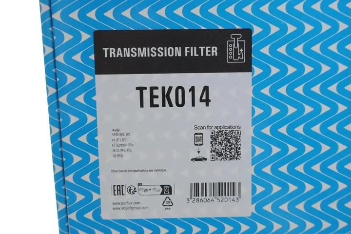 Фільтр АКПП Audi A4/A5 2.0-3.2 08-12/Q5 2.0-3.2 07-17 Purflux TEK014 - Фото 2 Фільтр АКПП Audi A4/A5 2.0-3.2 08-12/Q5 2.0-3.2 07-17 Purflux TEK014 - изображение 2
