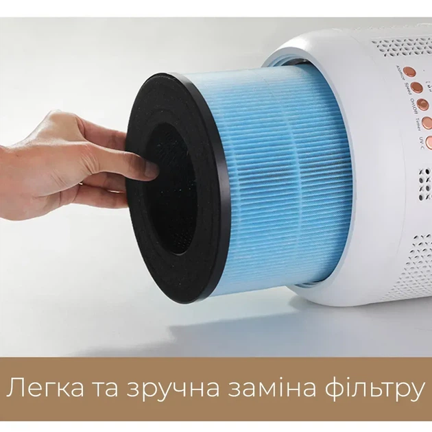 Очиститель воздуха с увлажнением Doctor-101 Omphal, HEPA-фильтр, УФ-лампа, 3 в 1 - изображение 11