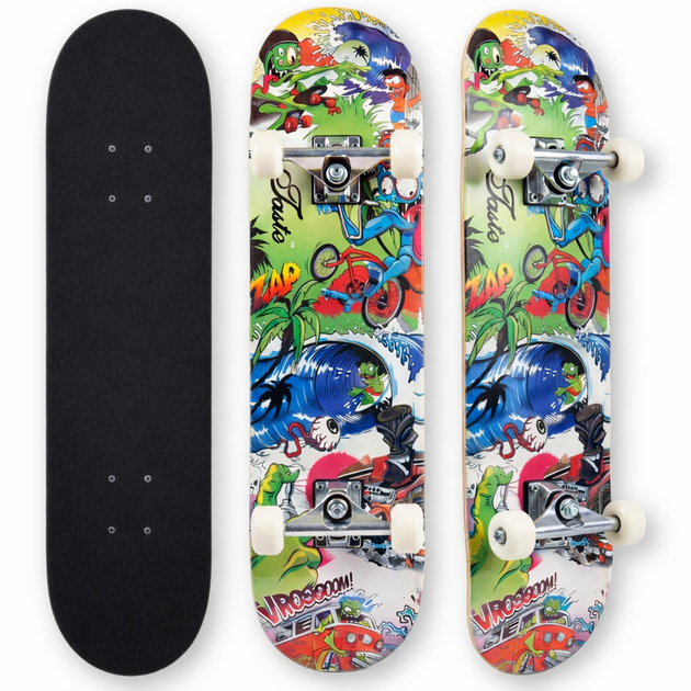 Скейтборд деревянный SP-Sport Skateboard Crazy 8413-2 размер 78х20см Multicolor - Фото 1 Скейтборд деревянный SP-Sport Skateboard Crazy 8413-2 размер 78х20см Multicolor - изображение 1