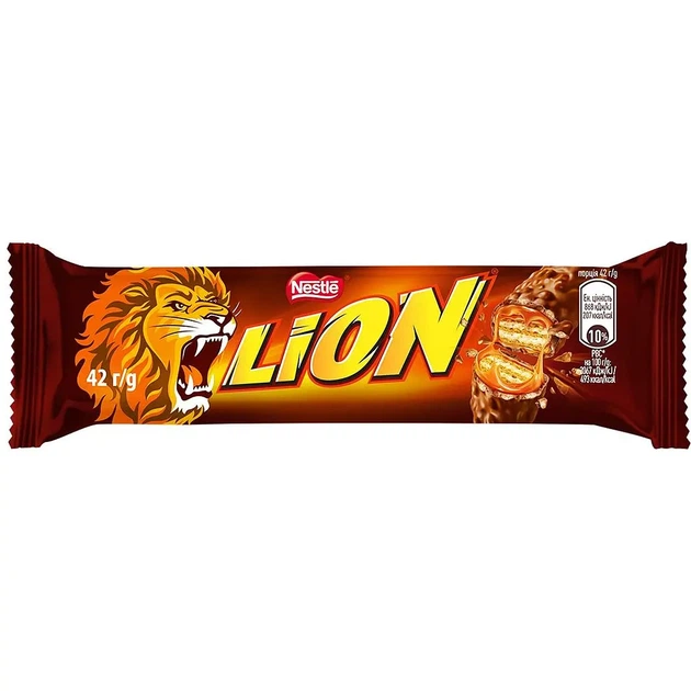 Упаковка батончиків Lion карамельний 48 шт х 42 г - Фото 2 Упаковка батончиків Lion карамельний 48 шт х 42 г - зображення 2