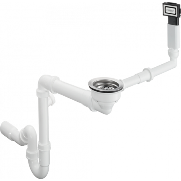 Сифон с переливом для мойки из композита Hansgrohe D16-10 на одну чашу хром 43927000 - Фото 1 Сифон с переливом для мойки из композита Hansgrohe D16-10 на одну чашу хром 43927000 - изображение 1
