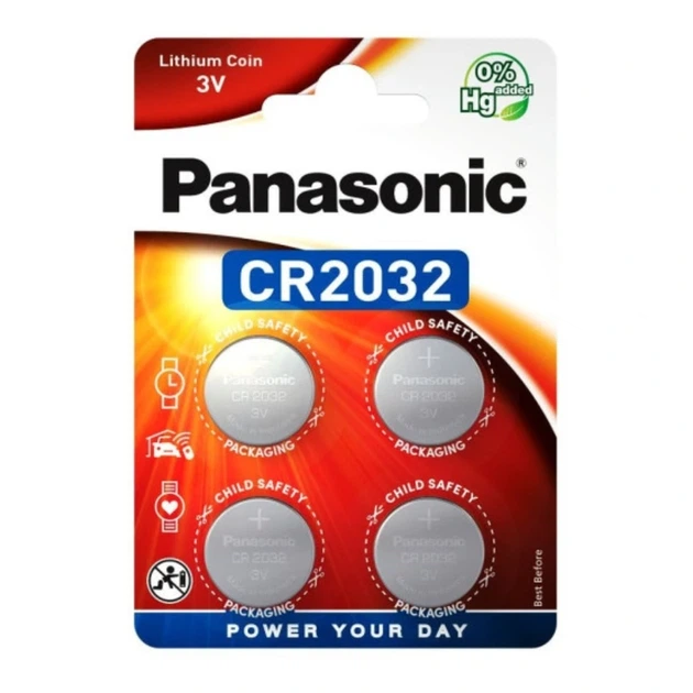Батарейка Panasonic CR2032 (4шт) - Фото 1 Батарейка Panasonic CR2032 (4шт) - зображення 1