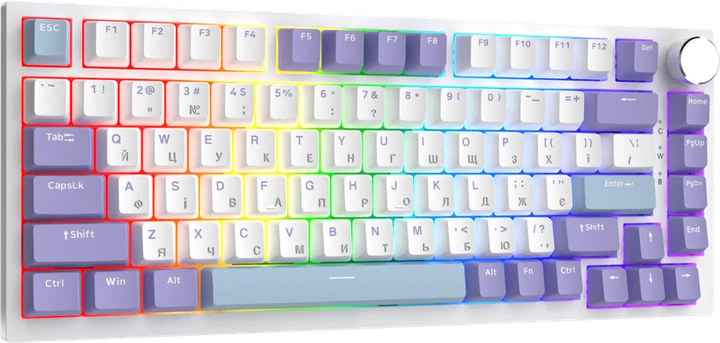 Дротова механічна клавіатура Ajazz AK820 Sea Salt Switch White (AK820-SS-PWB) - изображение 5