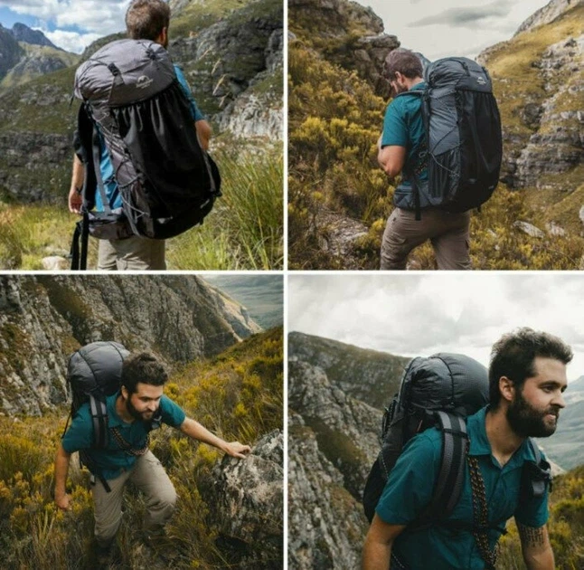 Рюкзак туристичний Naturehike Rock NH20BB113, 40+5 л, чорний - изображение 5