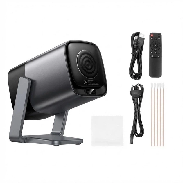 Проектор HOCO DT7 Smart 1080P Full HD, електричне фокусування, 190 ANSI, 40–180", Wi-Fi/Bluetooth, LED, сірий - зображення 5
