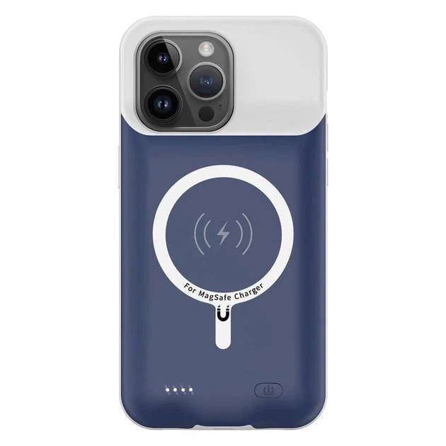 Чехол powerbank iBattery для iPhone 13 Pro Slan QI MagSafe 5000 mAh Blue - изображение 2