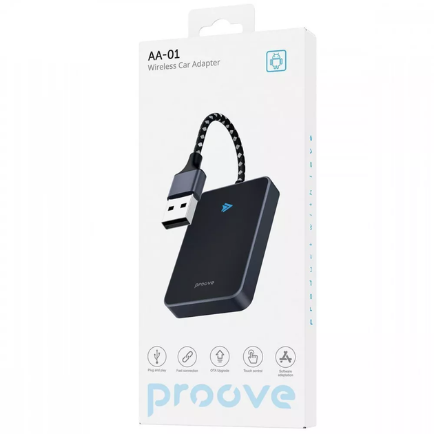 Бездротовий адаптер Android Auto Proove AA-01 Wireless Car Adapter (black) (SMAA00100001) - изображение 2
