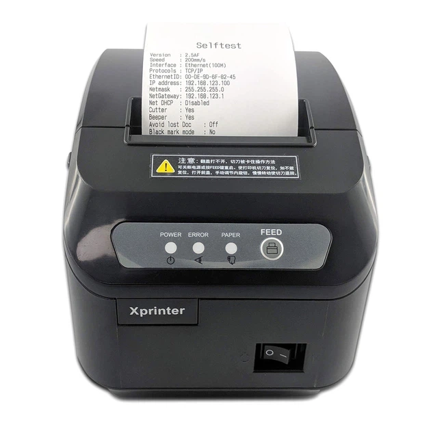 Принтер чеков Xprinter XP-Q200II 80 мм с автообрезкой, LAN (Ethernet), термопринтер POS - изображение 5