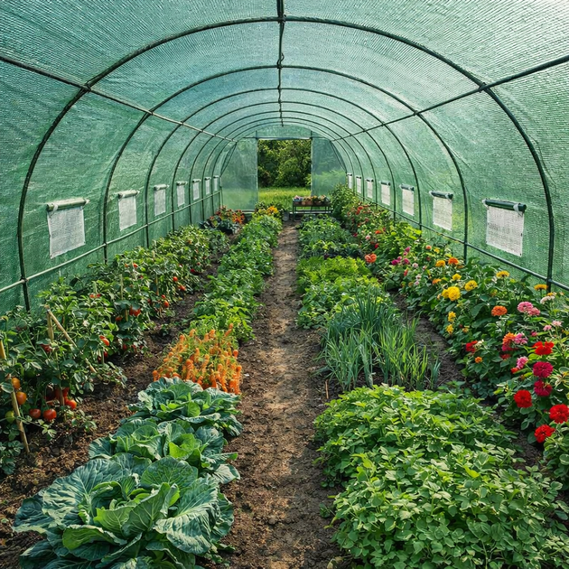 Теплица садовая пленочная армированная 12×3×2 м парник 36 м2 з вікнами Garden Line - изображение 9