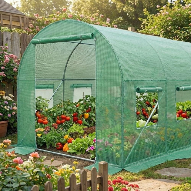 Теплица садовая пленочная армированная 8×3×2 м парник 24 м2 с окнами Garden Line - Фото 4 Теплица садовая пленочная армированная 8×3×2 м парник 24 м2 с окнами Garden Line - изображение 4