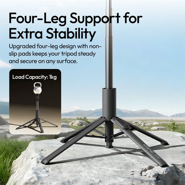 Селфі-монопод Ulanzi Ulanzi MT86 Automatic Phone Tripod(Phone Clamp,Black) - изображение 7