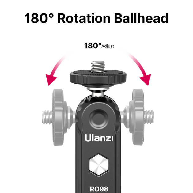 Шарнирное крепление Ulanzi R098 Double Ball Heads with Code Shoe Mount (UV-2954 R098) - изображение 6