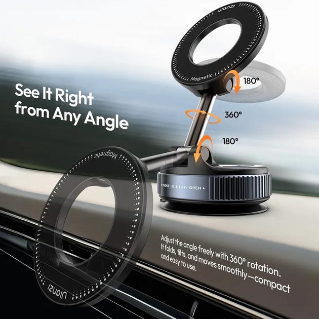 Тримач телефона Ulanzi SK - 25 Mobile PhoneSuction Cup Holder - изображение 5