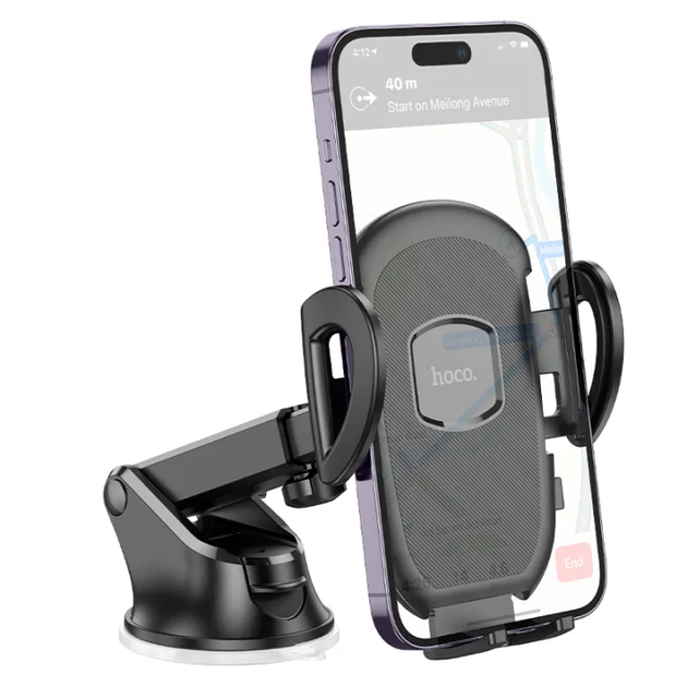 Автодержатель для телефона HOCO H9 General car holder(center console) Black - Фото 4 Автодержатель для телефона HOCO H9 General car holder(center console) Black - изображение 4