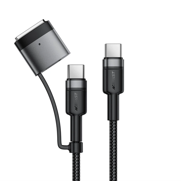 Кабель ACEFAST C22-05 USB-C to USB-C / magnetic aluminum alloy charging data cable Black - Фото 1 Кабель ACEFAST C22-05 USB-C to USB-C / magnetic aluminum alloy charging data cable Black - зображення 1