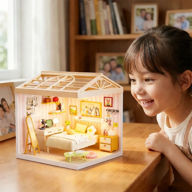 Конструктор-румбокс MINI HOUSE серії "Інтер'єр" – СПАЛЬНЯ (світло) - изображение 9