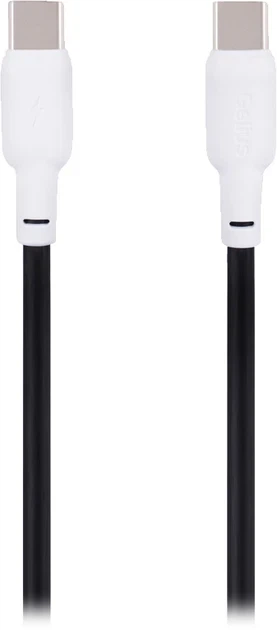 Кабель Gelius GP-UCN001CC Full Silicon Type-C to Type-C 1.2 м 60W Black/White - Фото 1 Кабель Gelius GP-UCN001CC Full Silicon Type-C to Type-C 1.2 м 60W Black/White - зображення 1