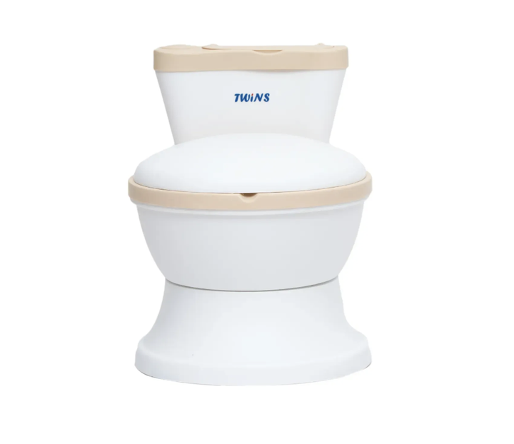 Дитячий горщик Twins Туалет білий/бежевий EB-470 - Фото 3 Дитячий горщик Twins Туалет білий/бежевий EB-470 - изображение 3