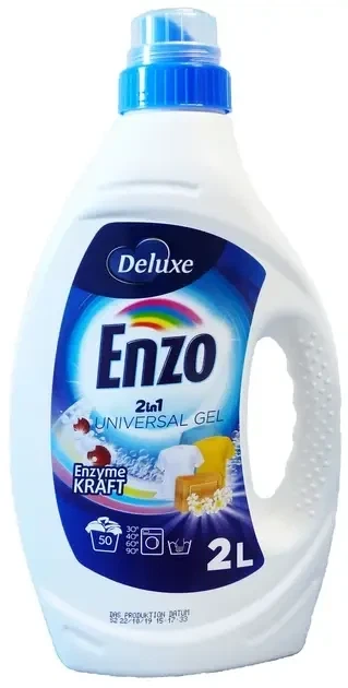 Универсальный гель для стирки Deluxe Enzo 2в1 жидкое средство 1,99 л - Фото 4 Универсальный гель для стирки Deluxe Enzo 2в1 жидкое средство 1,99 л - изображение 4