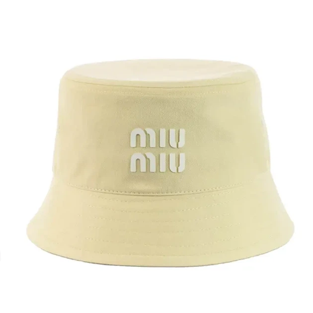 Молодежная панама "miu-miu" Светло-бежевый - Фото 1 Молодежная панама "miu-miu" Светло-бежевый - изображение 1