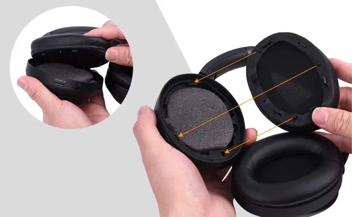 Амбушуры для Sony WH-1000XM3 Black (WH1000XM3B.CE7) - Фото 2 Амбушуры для Sony WH-1000XM3 Black (WH1000XM3B.CE7) - изображение 2