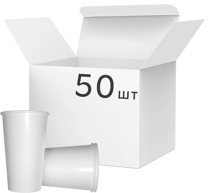 Упаковка стаканов Buroclean бумажных 400 мл 50 шт Белых (1080032) - Фото 1 Упаковка стаканов Buroclean бумажных 400 мл 50 шт Белых (1080032) - изображение 1