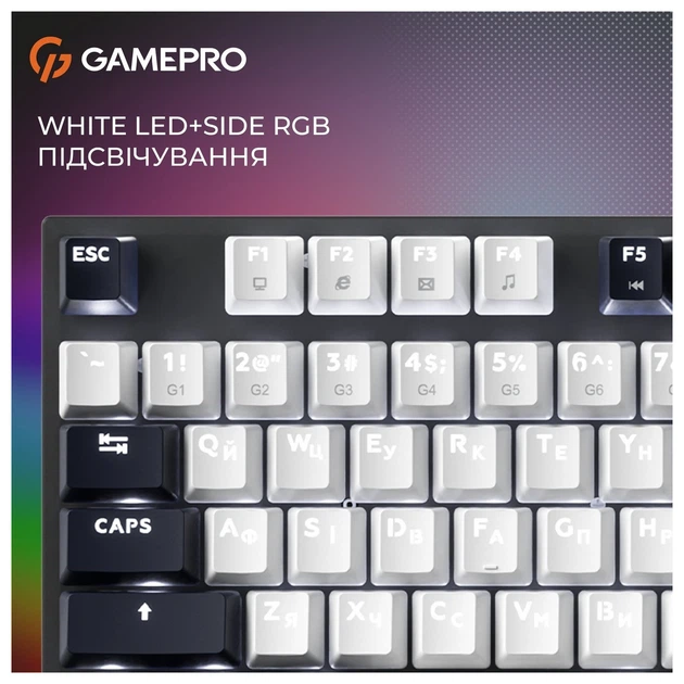 Клавіатура GamePro Genesis Metallic MK144B Outemu Red Swithes USB Black - Фото 4 Клавіатура GamePro Genesis Metallic MK144B Outemu Red Swithes USB Black - зображення 4