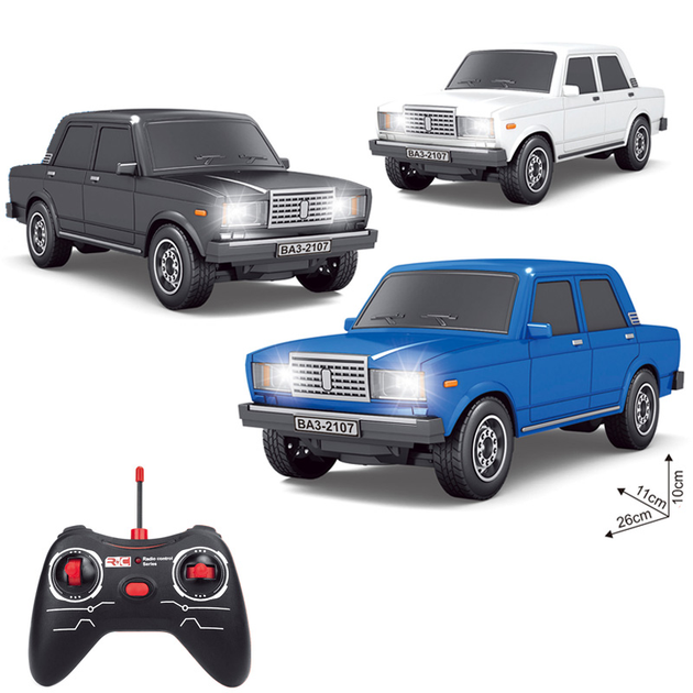 Радиоуправляемая машинка Lada ВАЗ 2107 1:12 на пульте управления, RC модель автомобиля, свет фар, аккумулятор, USB зарядка - изображение 2
